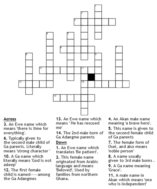 FUN ON THE BLOG WITH WORD PUZZLES Series 1 C Crossword Puzzle on