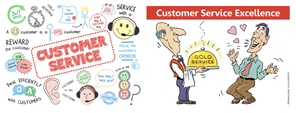 excellent customer service cartoon